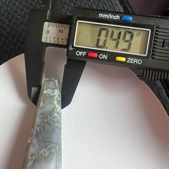 Moss Agate‎ Crystal Meditation Wand (#9) - Picture 7 of 11